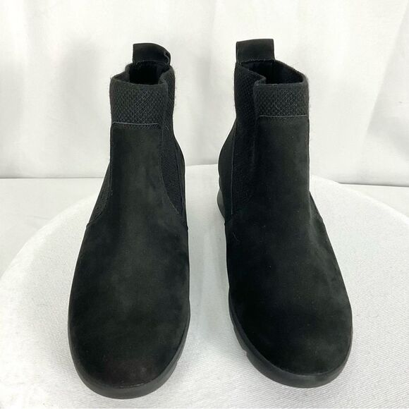 Mephisto Cyrene Black Boots Nubuck Leather Slip-On Sz 8 NEW Comfort - Picture 3 of 11